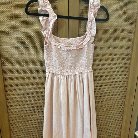 Aritzia Wilfred Smocked Dress, Pink Size Small - Picture 1 of 6